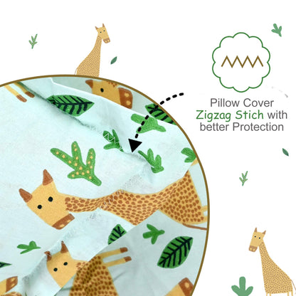 Hushed Green Kids Pattern Single Bed Bedsheet