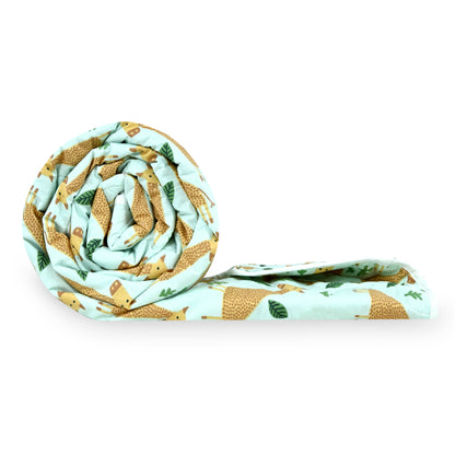 Misty Jade Abstract Single Bed Cotton Comforter – 120 GSM