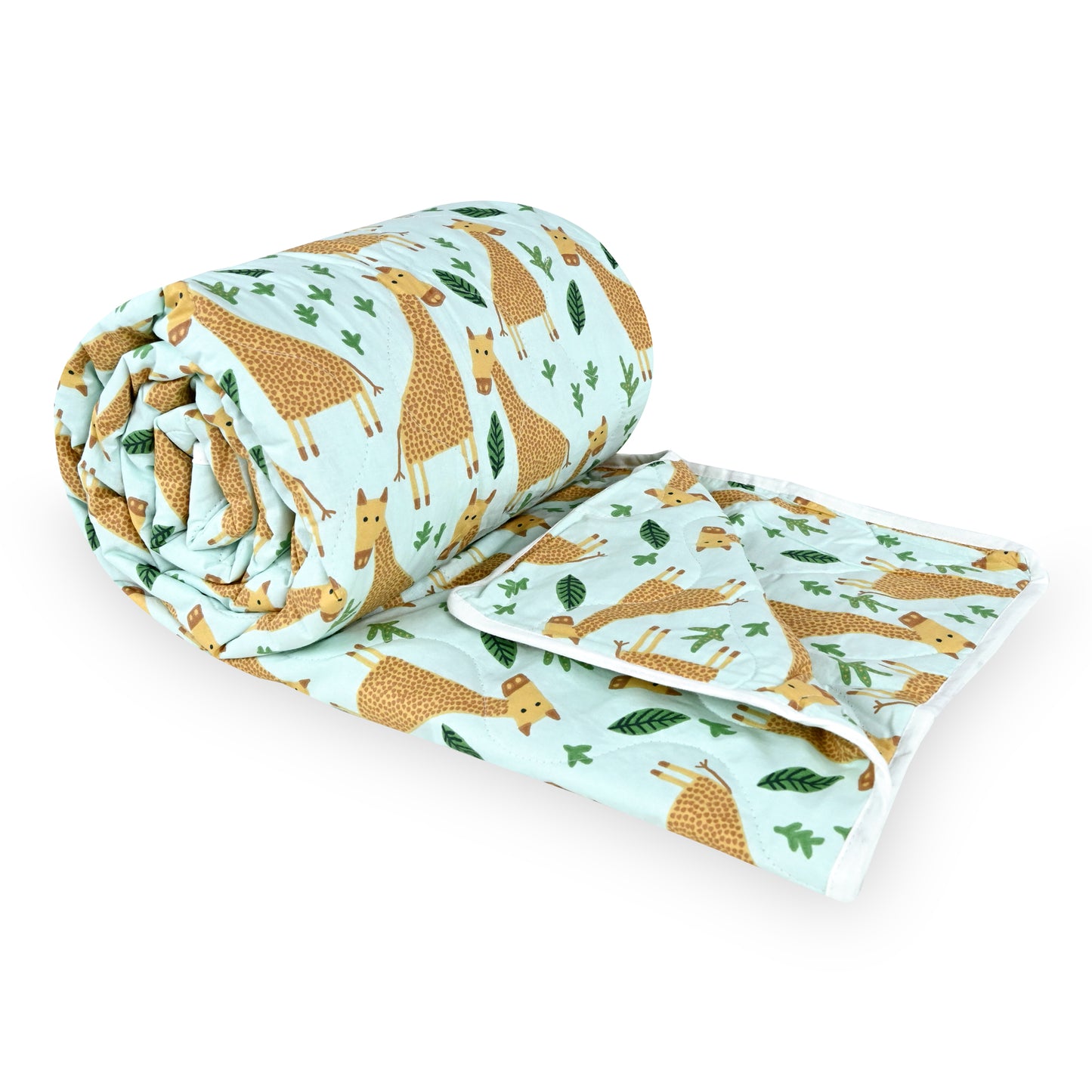 Misty Jade Abstract Single Bed Cotton Comforter – 120 GSM