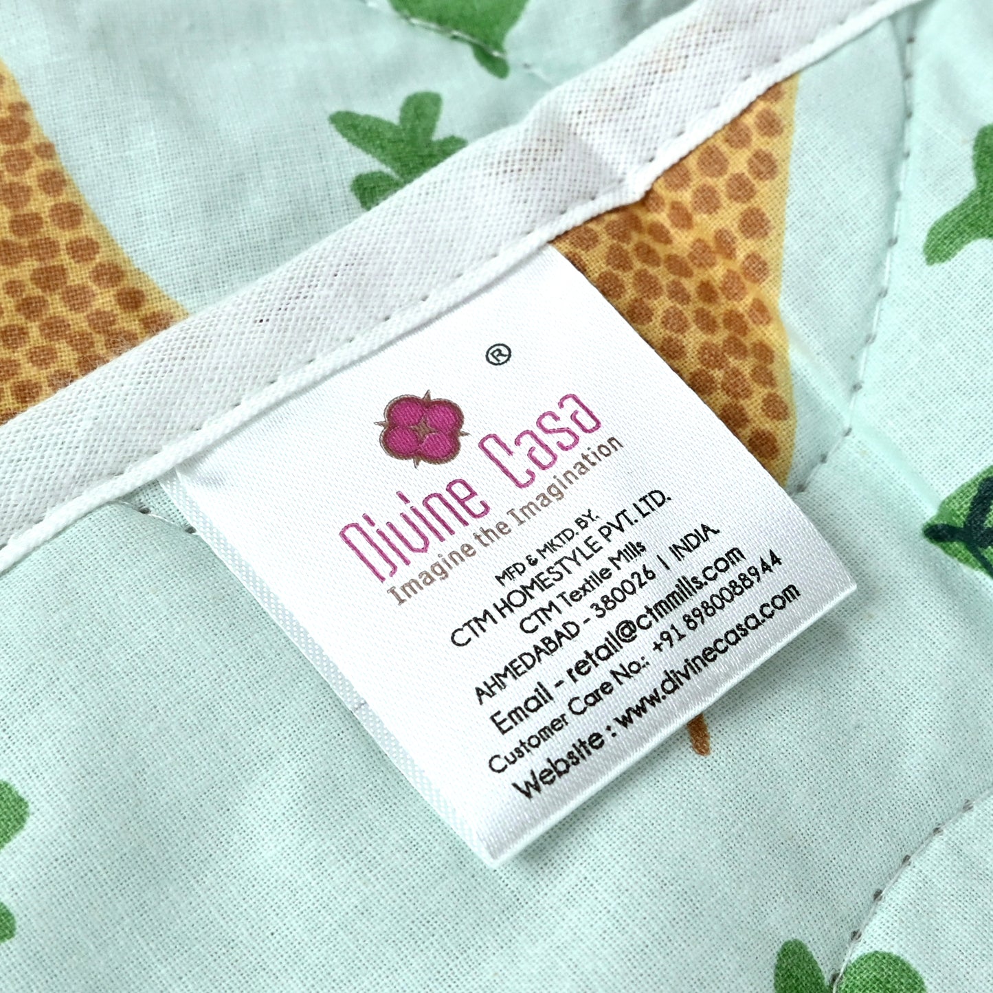 Misty Jade Abstract Single Bed Cotton Comforter – 120 GSM