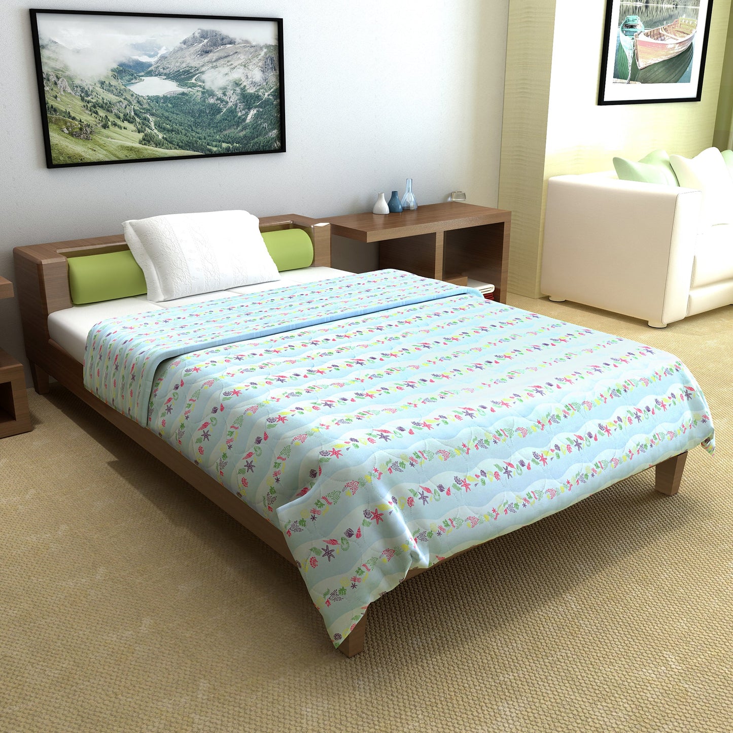 120 GSM Cosmic Sky Abstract Cotton Single Bed Comforter