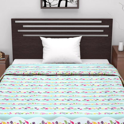 Mint Sky All Season Cotton AC Dohar for Single Bed