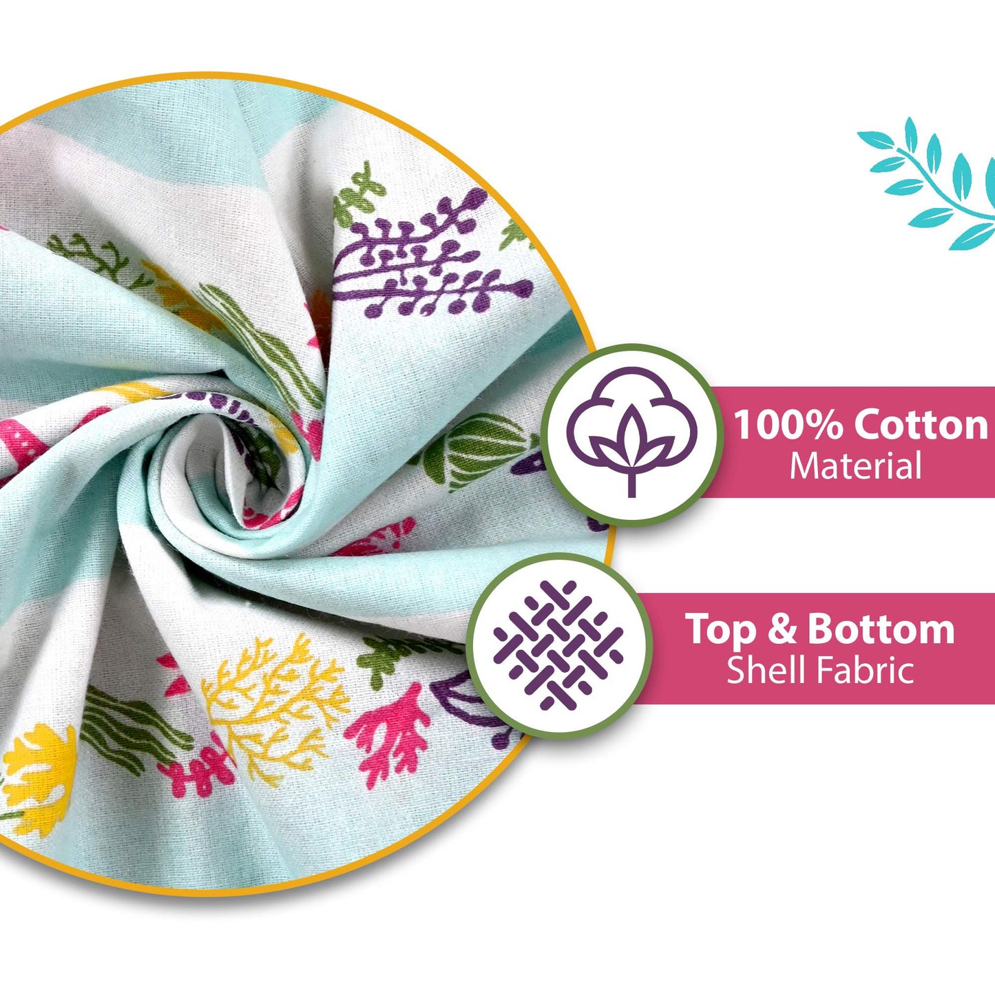 Mint Sky All Season Cotton AC Dohar for Single Bed