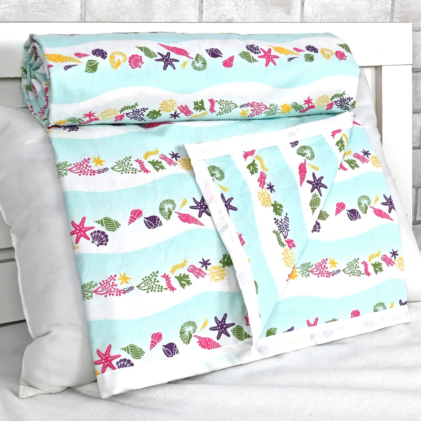 Mint Sky All Season Cotton AC Dohar for Single Bed