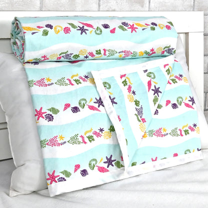 Mint Sky All Season Cotton AC Dohar for Single Bed