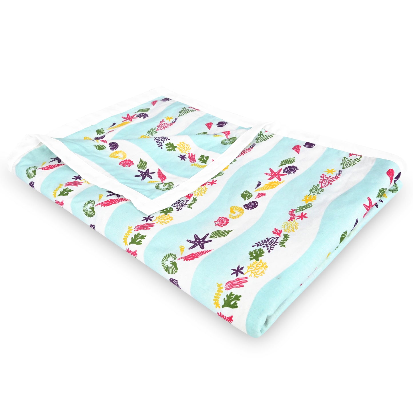 Mint Sky All Season Cotton AC Dohar for Single Bed