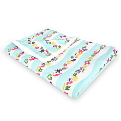 Mint Sky All Season Cotton AC Dohar for Single Bed