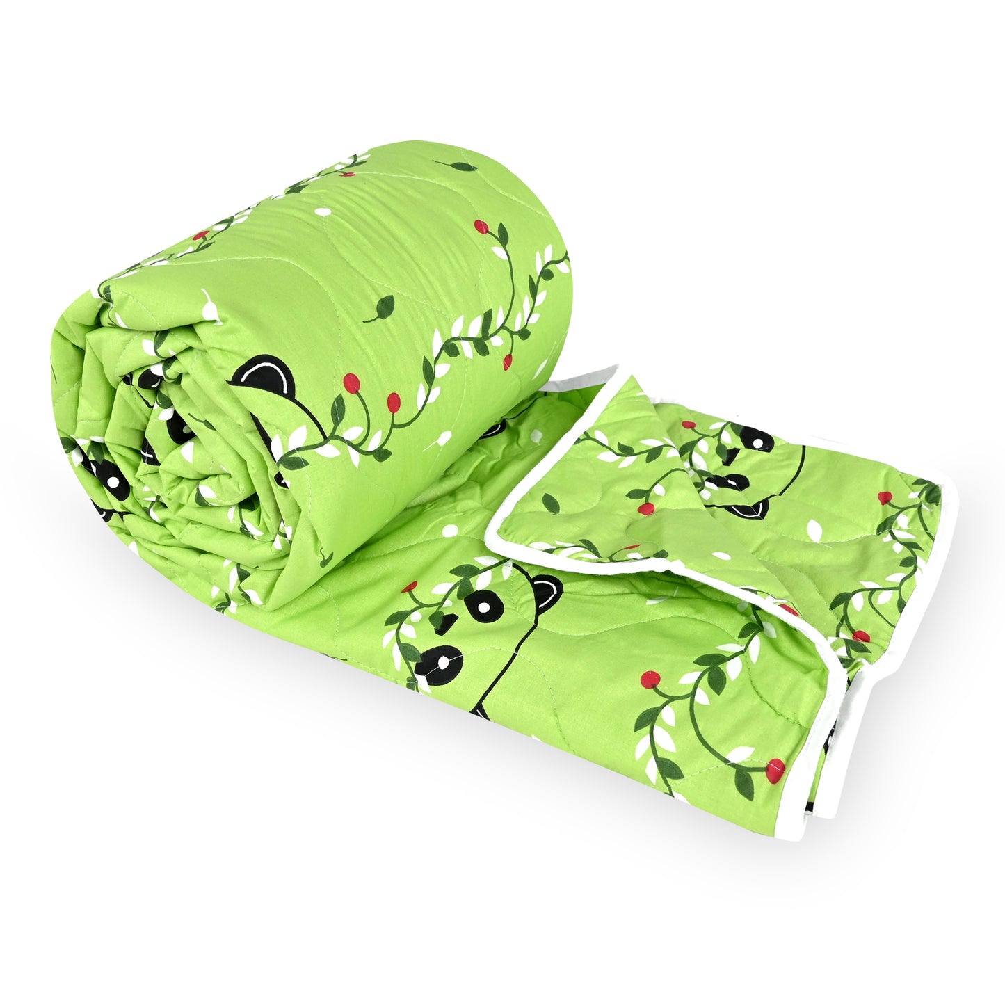 Ice Green Abstract Single Bed Cotton Comforter – 120 GSM