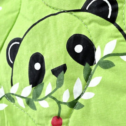 Ice Green Abstract Single Bed Cotton Comforter – 120 GSM