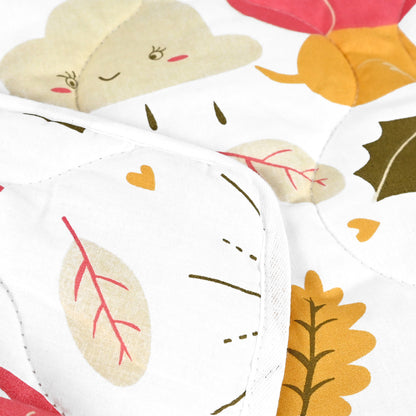 Marlin White Abstract Single Bed Cotton Comforter – 120 GSM