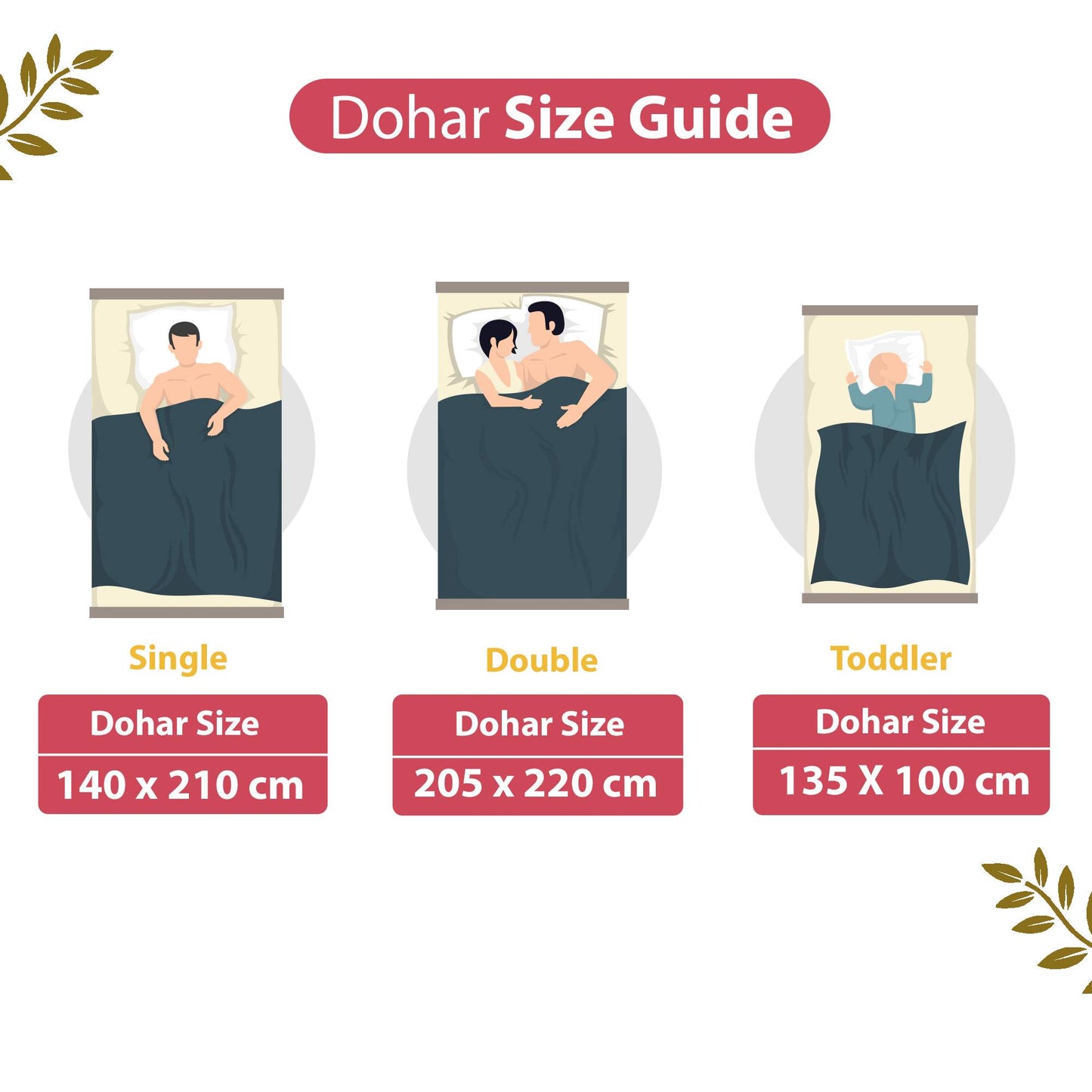 Cream White Kids Pattern All Season AC Cotton Dohar for Single Bed