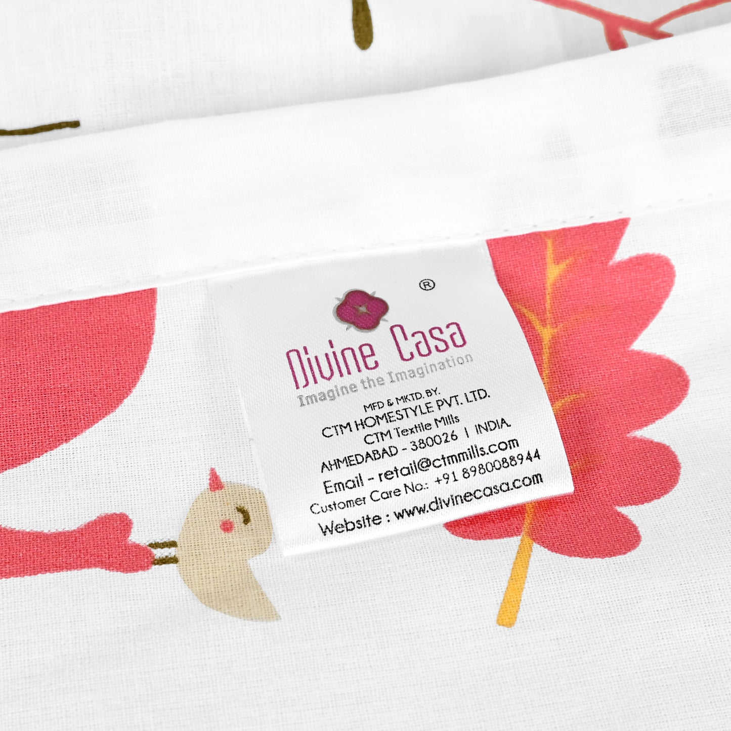 Cream White Kids Pattern All Season AC Cotton Dohar for Single Bed