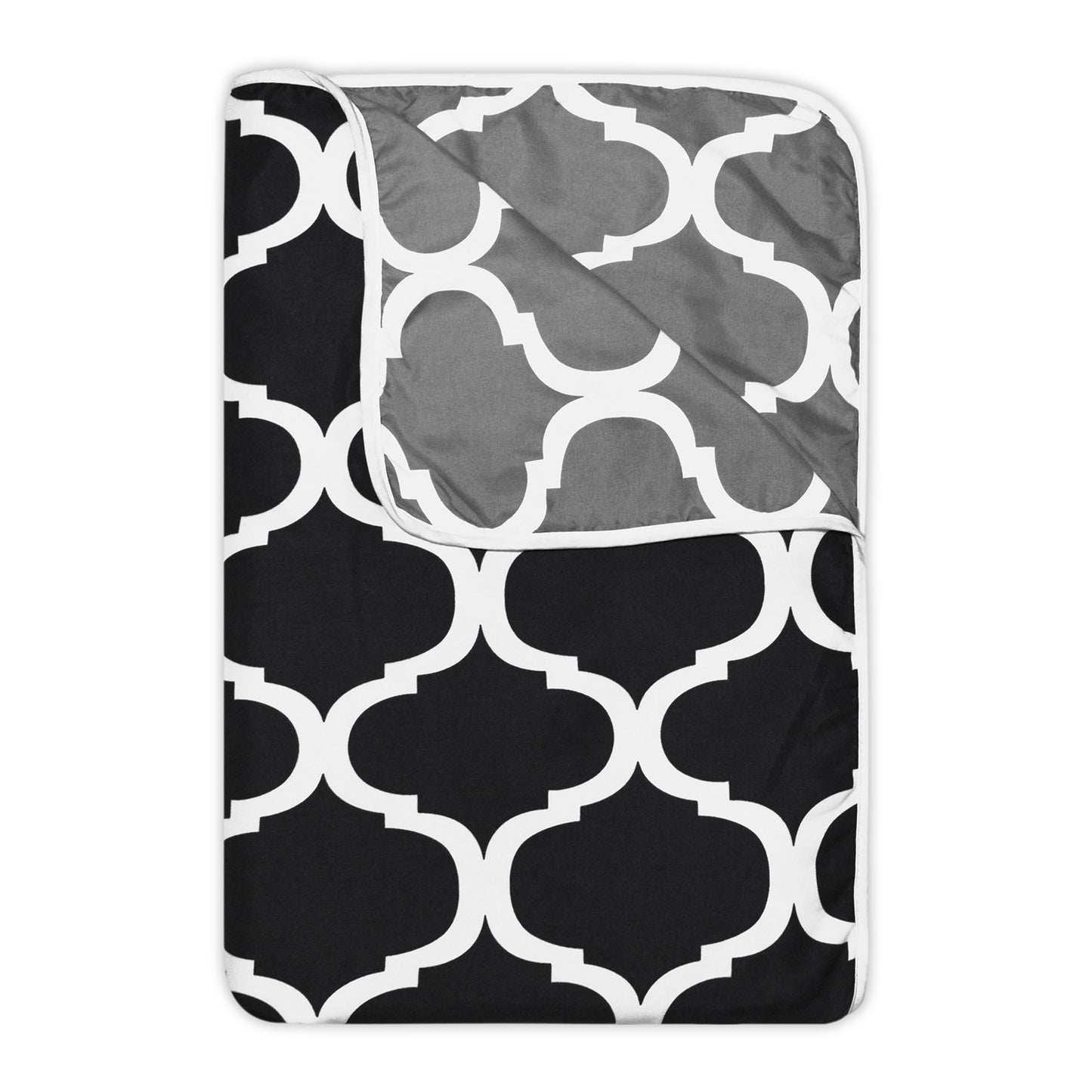 Black Abstract Print Super Soft Brushed Microfiber Double Bed AC Dohar