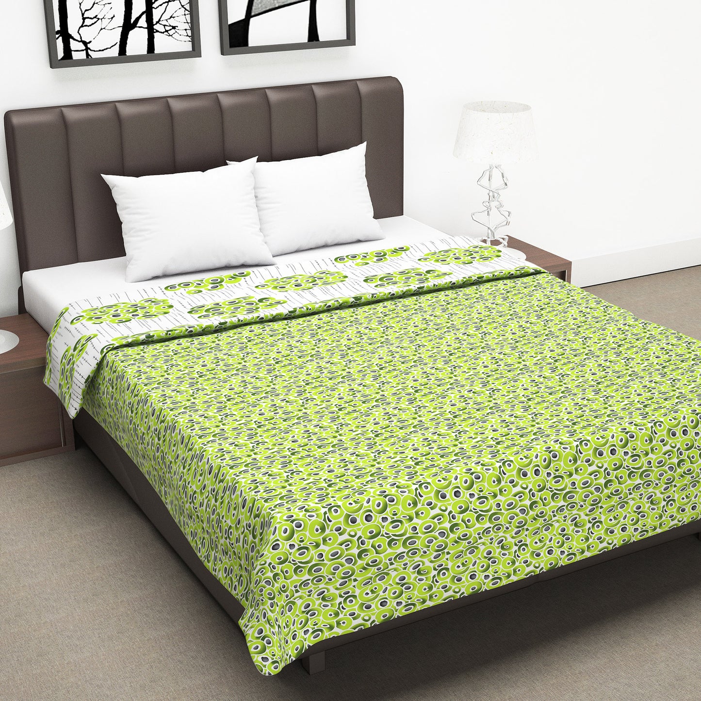 Geeen Floral Everyday and All Weather Use Microfiber Double Bed Dohar