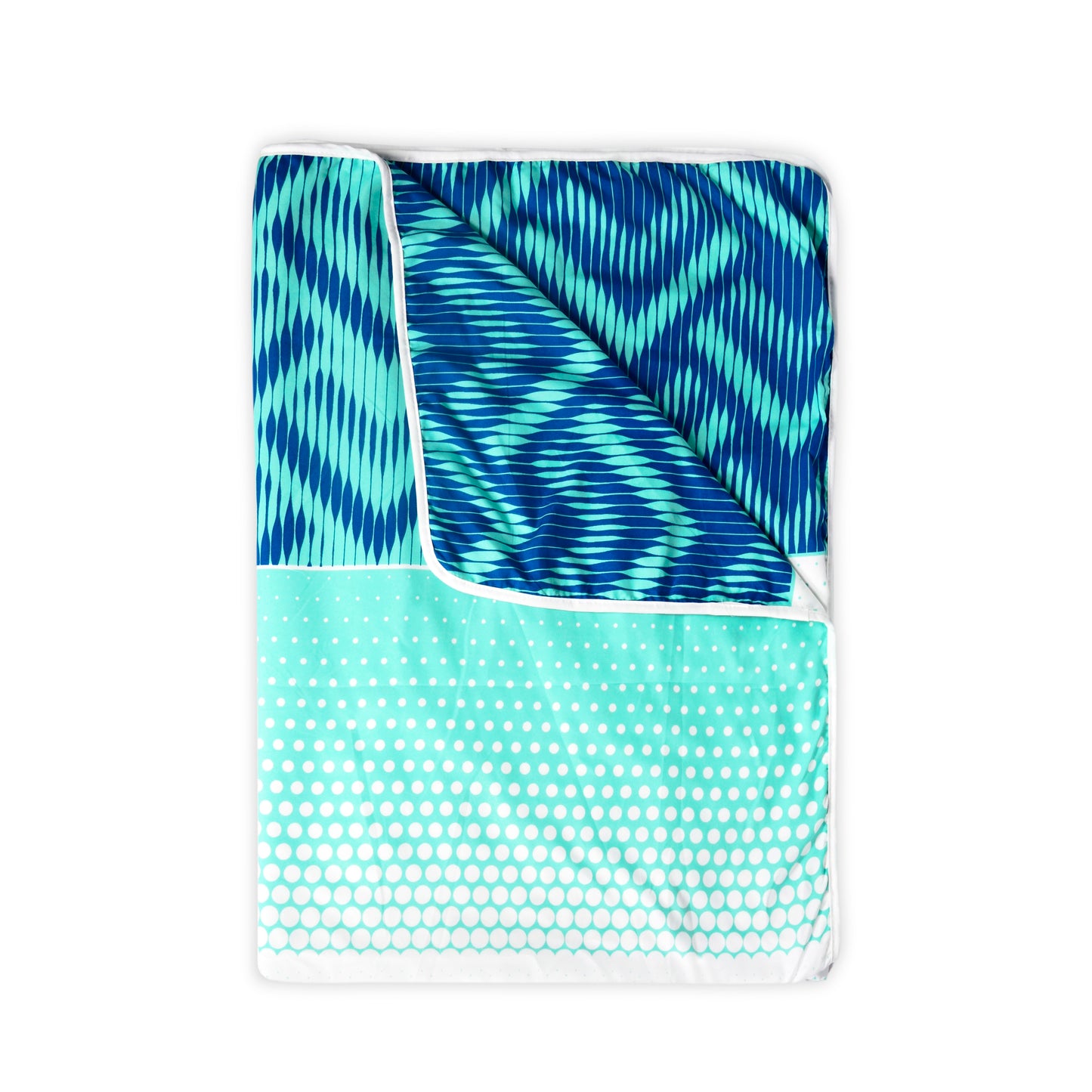 Blue Abstract Print Skin Friendly Microfiber Double Bed Dohar