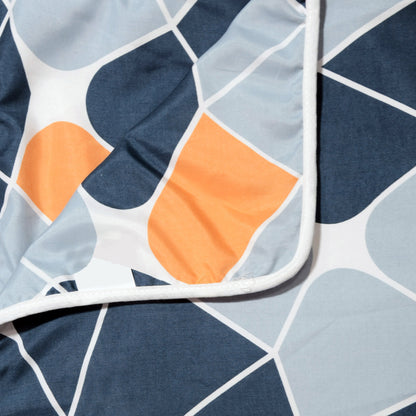 Abstract Print Grey Microfiber Super Comfortable Double Bed AC Dohar