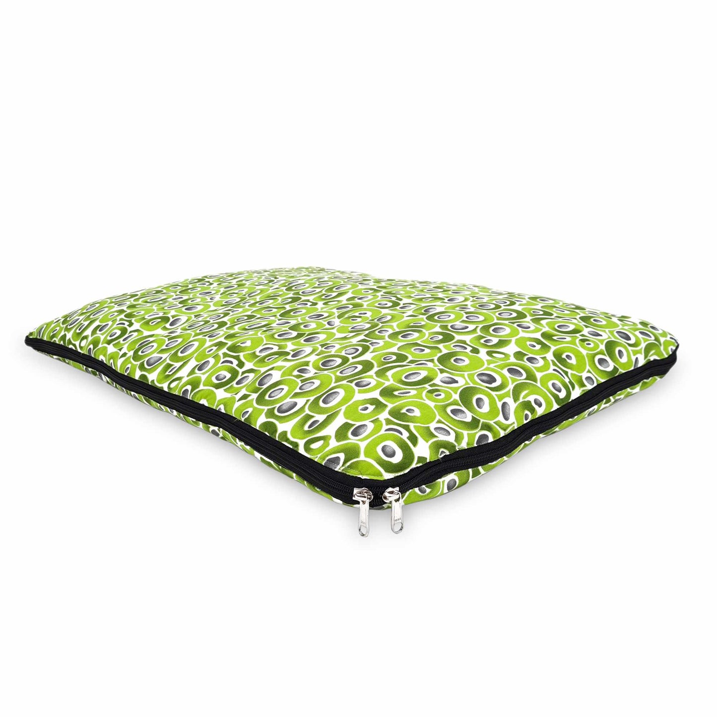 Green and White Abstarct Microfiber 120 GSM Reversible Single Bed AC Quilt Travel Comforter