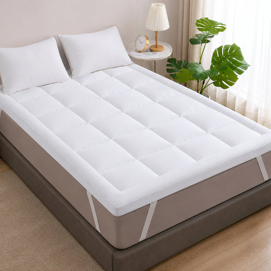 White 500 GSM King Size Bed Mattress Topper