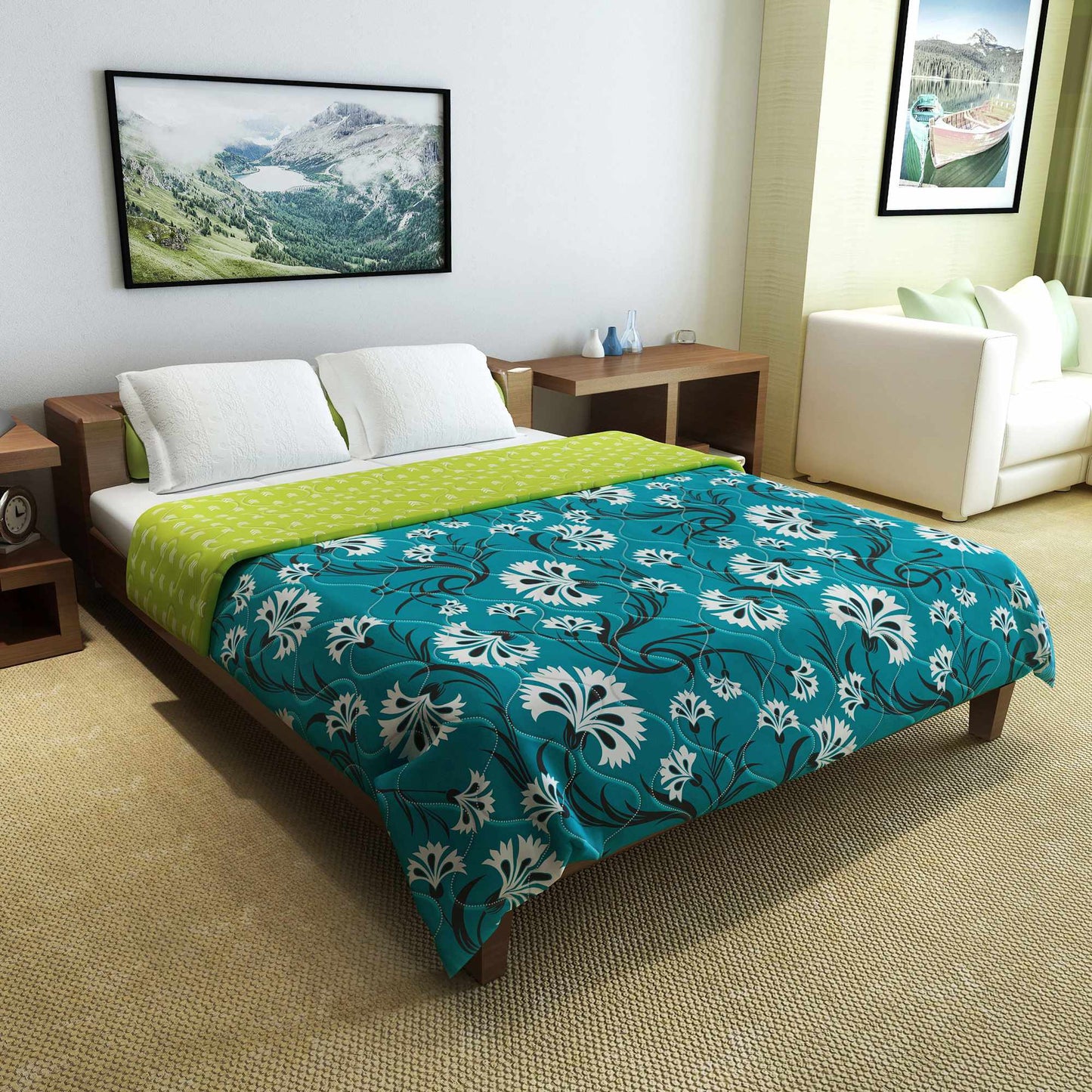 Ditsy Floral Double Bed AC Quilt Comforter