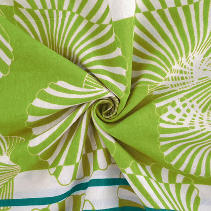 Green and Blue Floral Print Combo Set of 2 Bedsheet for Double Bed