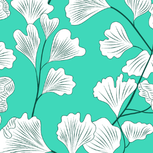 Teal & White Floral 144 TC Polycotton Double Bedsheet With 2 Pillowcovers