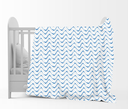 Floral Blue Super Soft Flannel for 0-3 Years Baby Single Bed AC Blanket for Kids