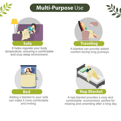 Green & White Floral Double Bed Dohar – 120 GSM Cotton