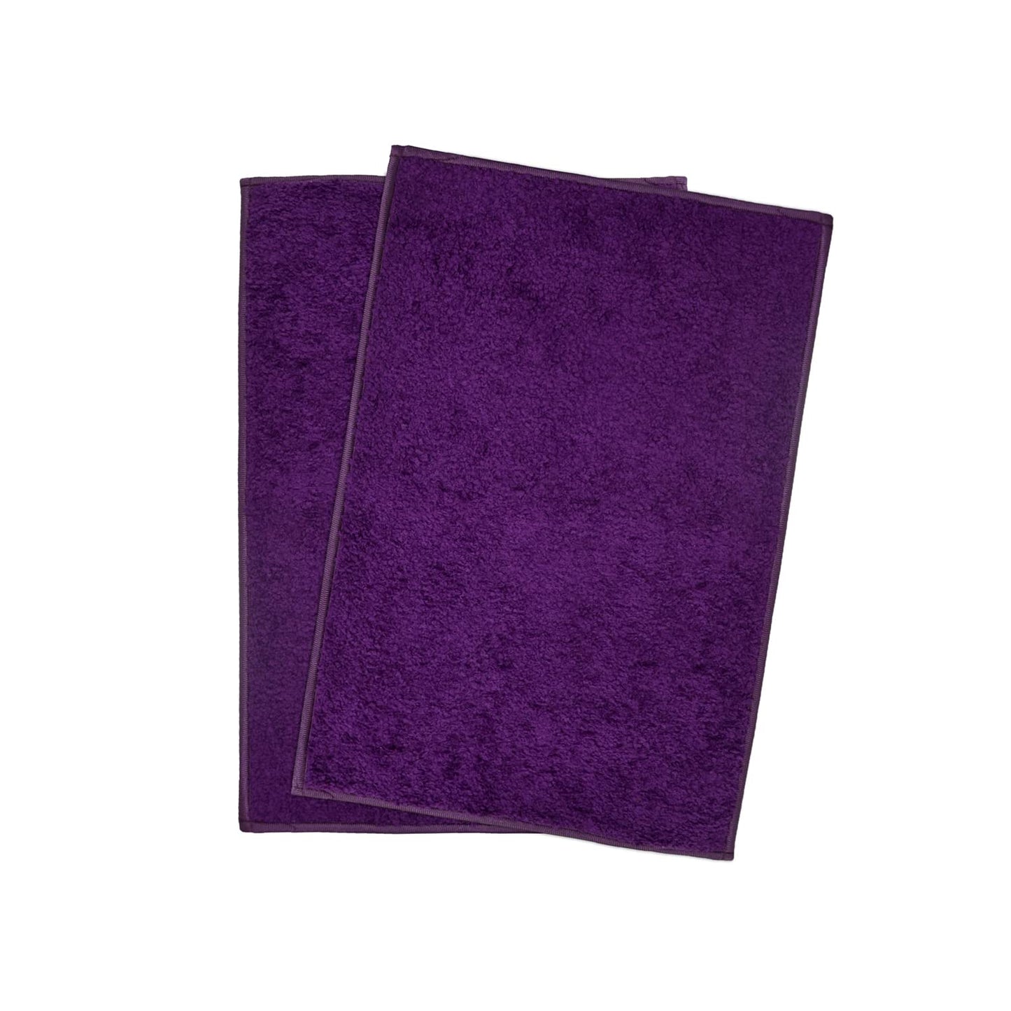 Microfiber Door Mat for Indoor/Outdoor Non Slip Rubber  Purple Set of 2