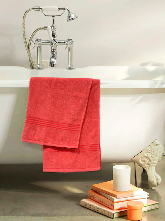 100% Cotton Premium Extra Soft Quick Dry Bath Towel- Red
