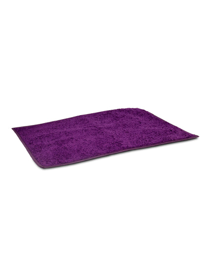 Microfiber Door Mat for Indoor/Outdoor Non Slip Rubber  Purple Set of 2